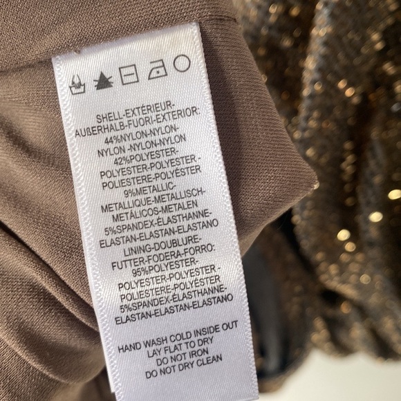 (A2) NEW Cosmopolitan x Dress The Population XOXO Gold Metallic Dress, Sz S,NWOT - Picture 10 of 13